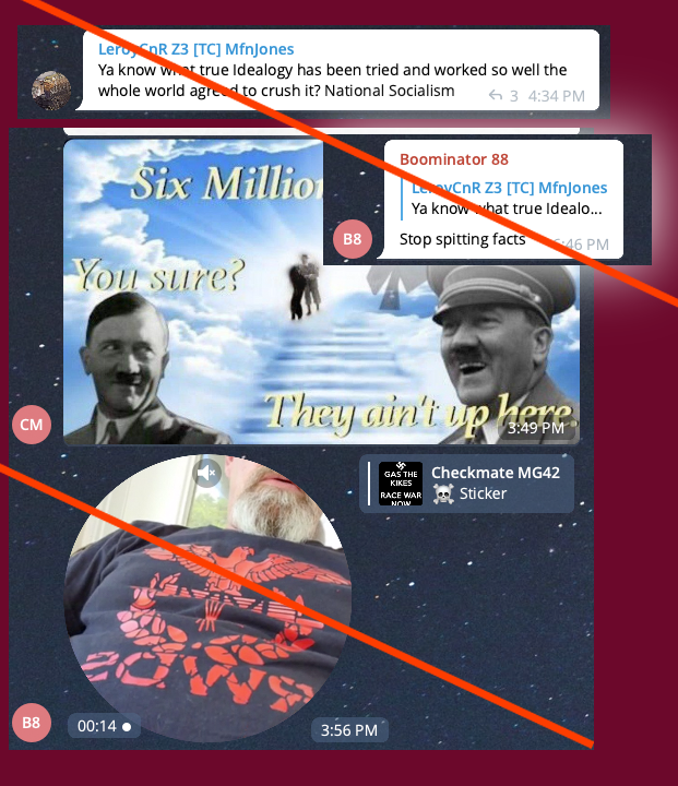 Duane Lee Rife posting a video of his Nazi Sun ring and RWDS shirt as fascist cred in response to other nazi posts in a conversation around genocide and race wars.