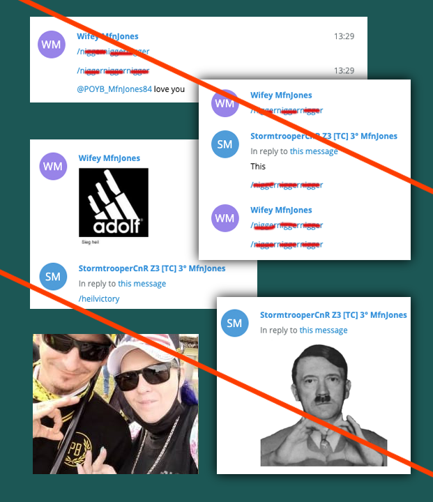 TJ and Rebeckah LeMoine love to post Hitler memes and repeat racist slurs over and over to each other. These are screenshots of some of those posts.